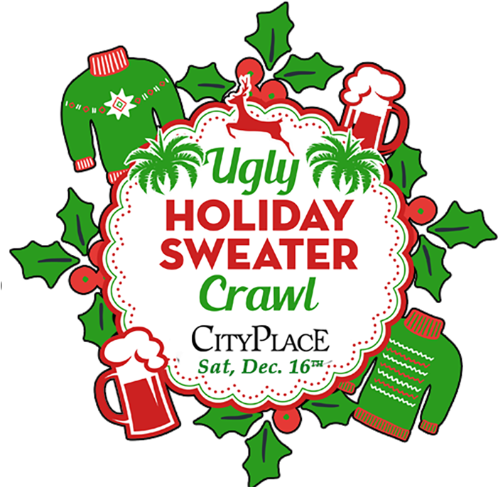 Ugly Holiday Sweater Crawl Cityplace - Sweater (700x700)