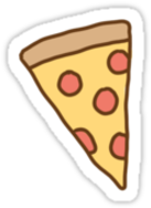 Cute Tumblr Pizza Pattern" Stickers By Deathspell - Cute Pizza (375x360)