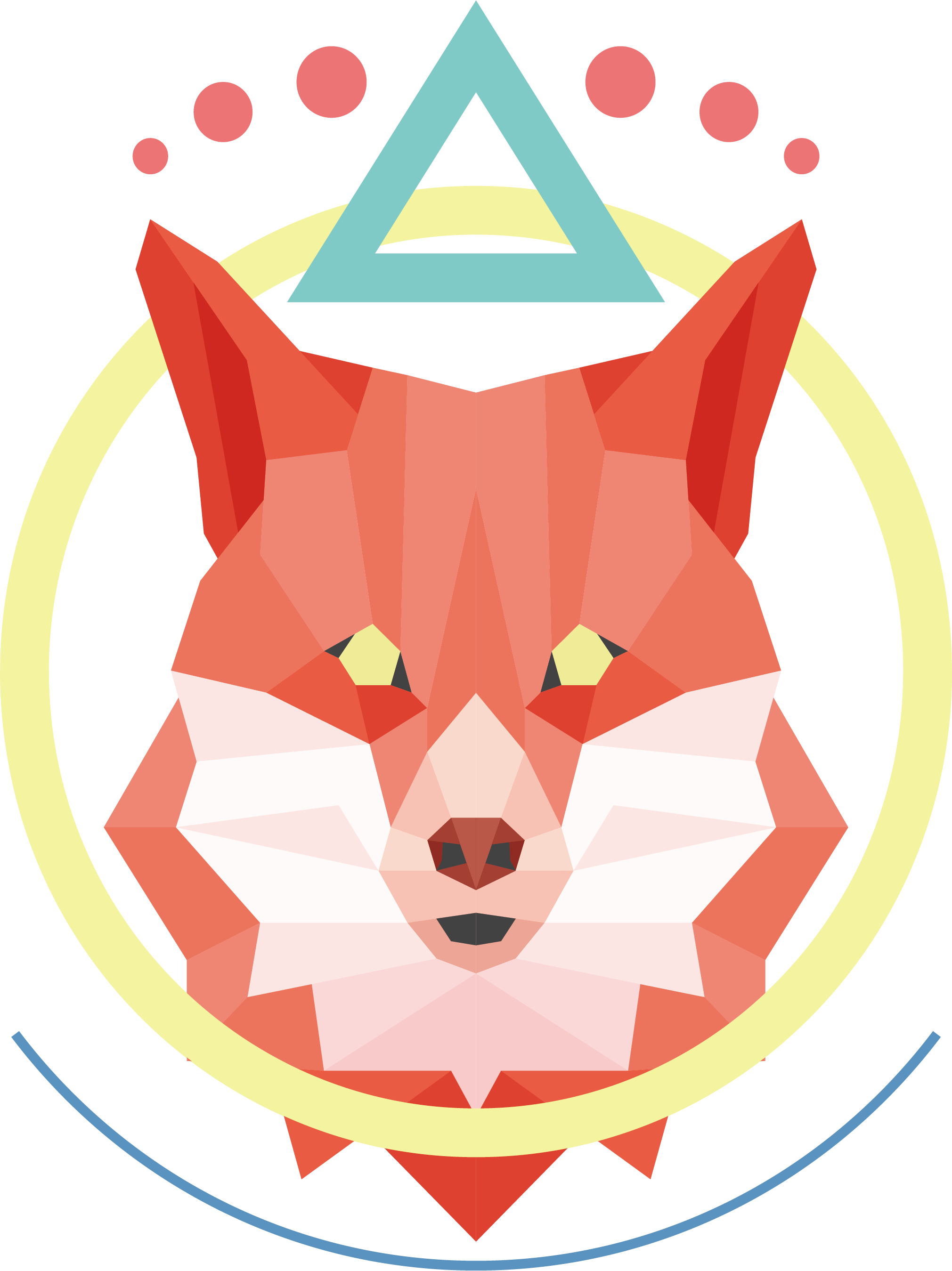 Red Fox Polygon Clip Art - Vulpini (2021x2699)