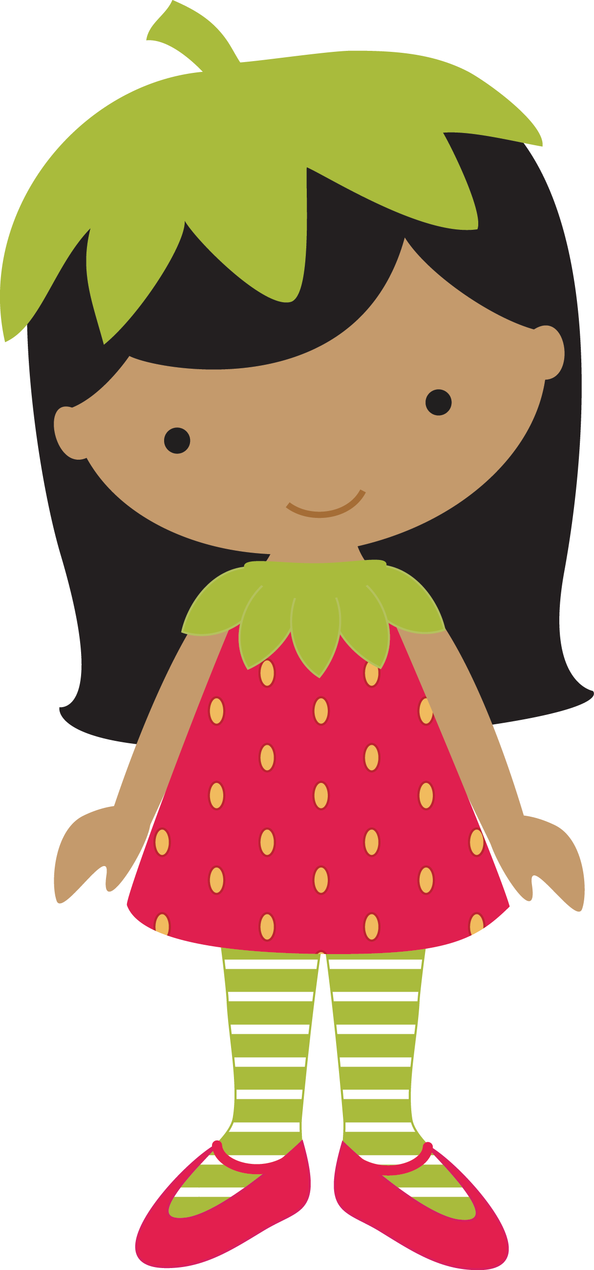 Strawberry Shortcake, Strawberries, Paper Dolls, Little - Drawing (1216x2597)