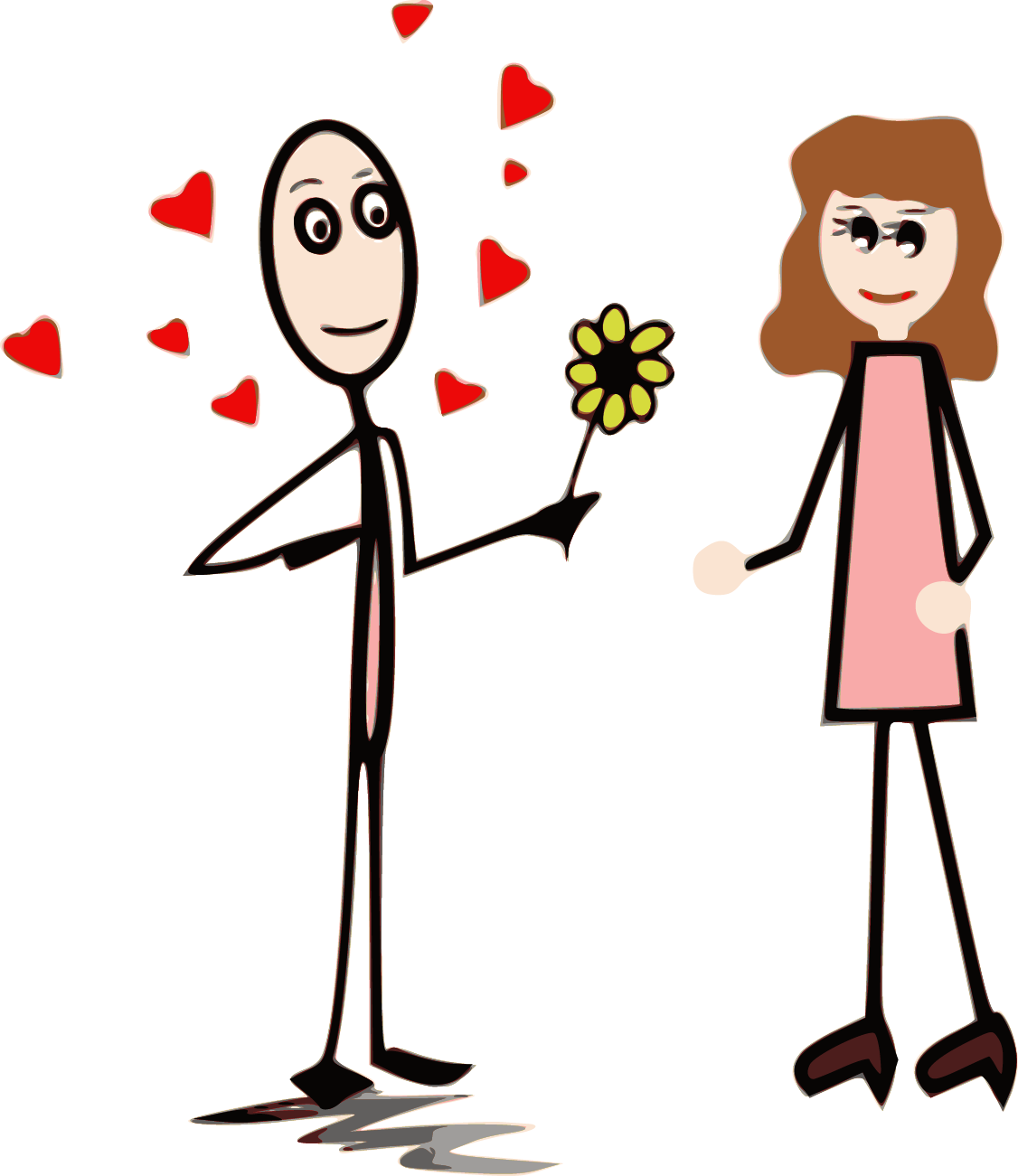 Love Stick Figure Clip Art - Valentine, Will You Be Mine? Card (1126x1301)