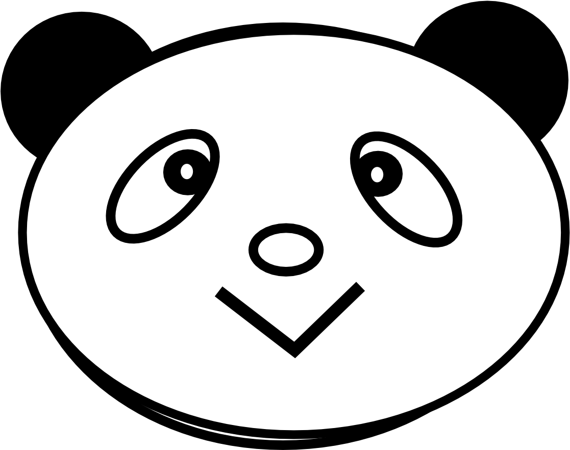 Clipart Info - Cute Black And White Panda's Png (1331x894)