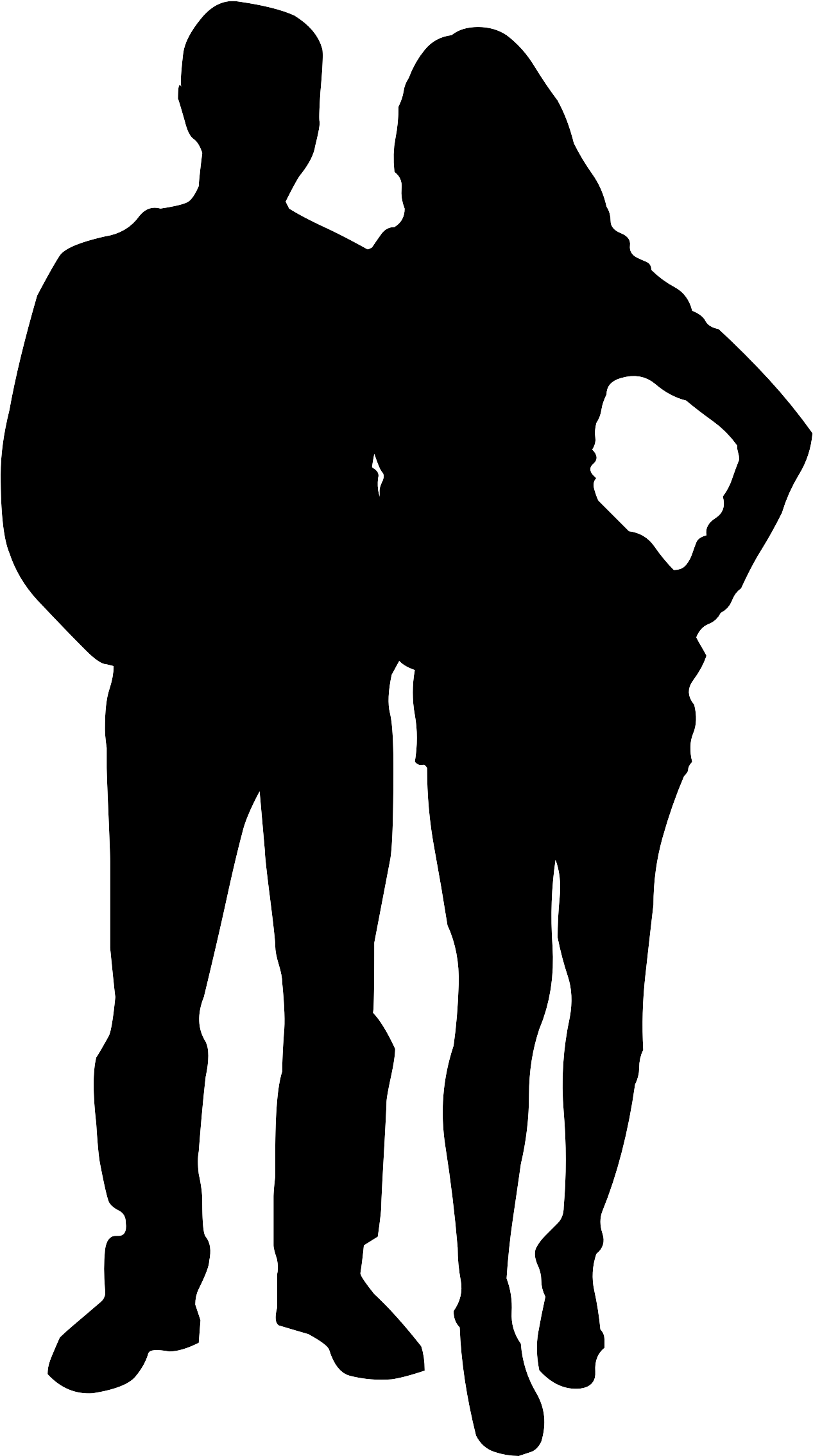 Wedding, Couple, Silhouette, Love, Relationship - Man And Woman Silhouette Png (1365x2370)