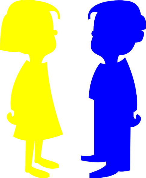 Couple 5 Svg Clip Arts 486 X 593 Px - Boy And Girl Icon (486x593)