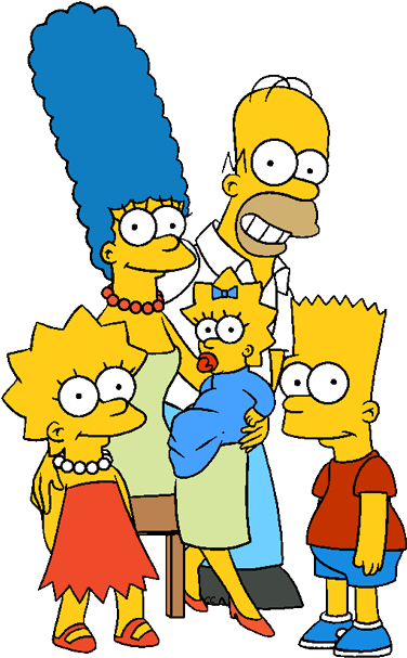 Simpson Family - Simpsons Clipart (384x612)