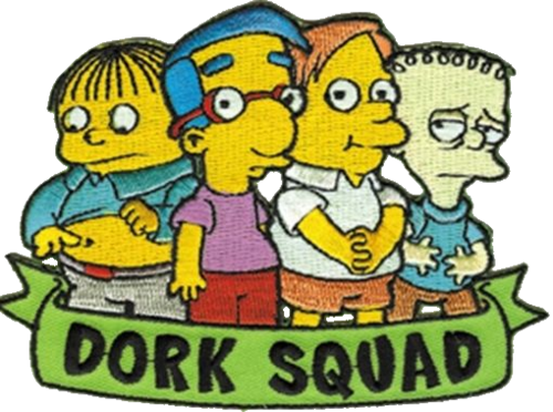 The Simpsons Dork Squad Group Embroidered Patch New - Simpsons Dork Squad (500x372)