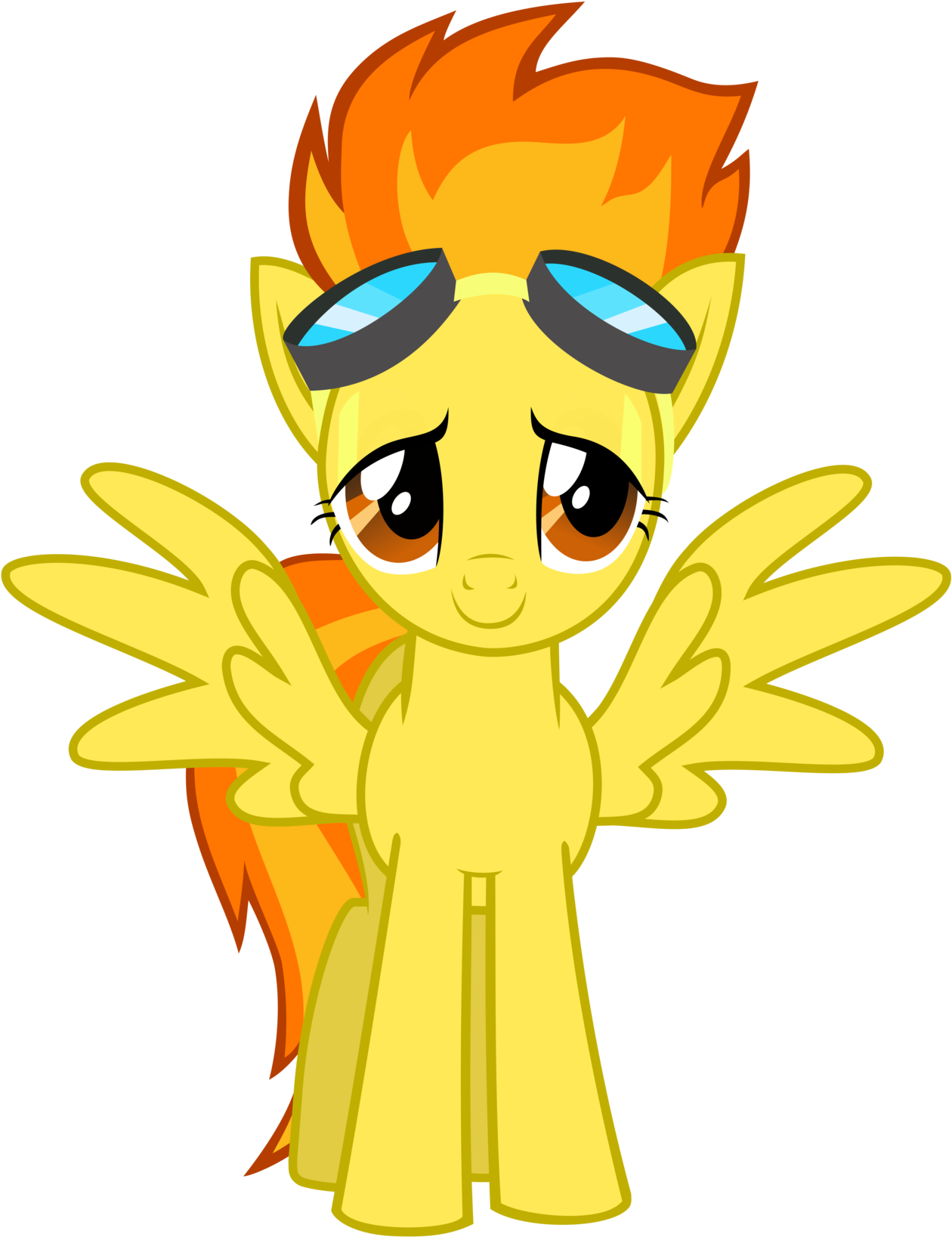 Frontal Spitfire Vector Suitless By Baumkuchenpony - My Little Pony Spitfire Front (1280x1657)