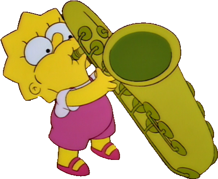 Krabappel Te Advierto Que Tú Serás Mi Próxima Victima, - Lisa Simpson Saxofon (462x378)