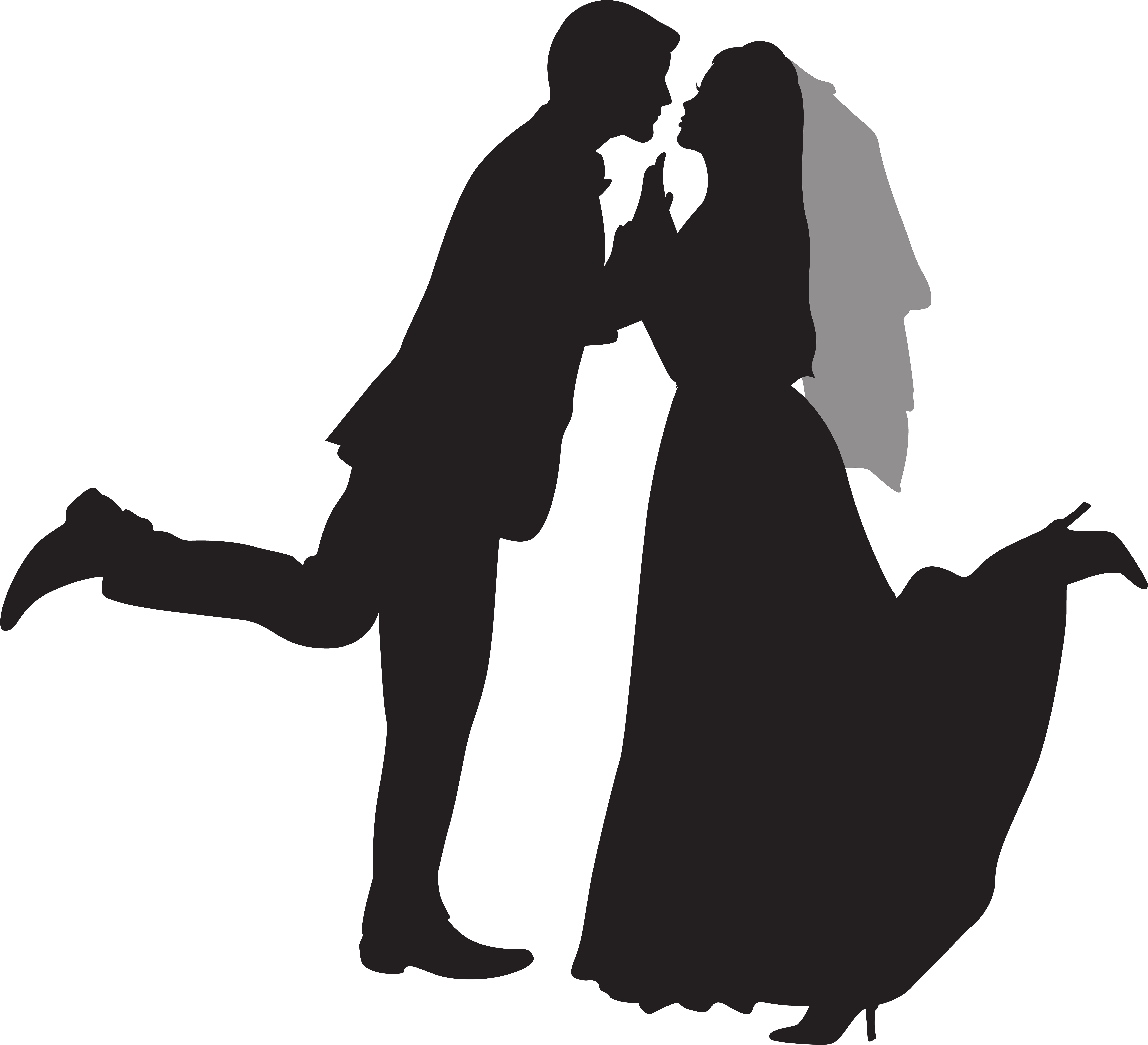 0, - Married Couple Silhouette Png (7958x7242)