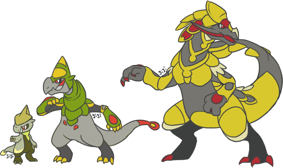 [dragon/fighting] Battle Ready Dragons~ Pokemon Bracket - Cartoon (899x536)