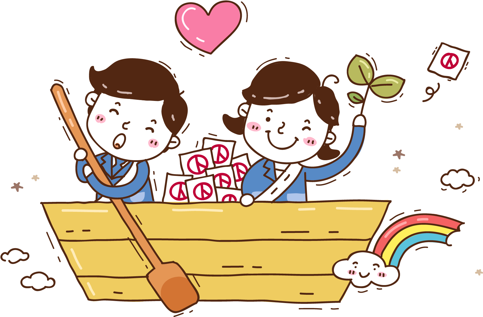 Child Cartoon Rowing Illustration - Child Cartoon Rowing Illustration (2362x1654)