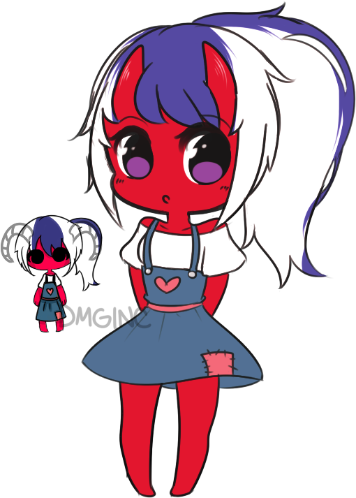 New Demon Girl Oc By Swirlingmarionette - Cartoon (550x767)