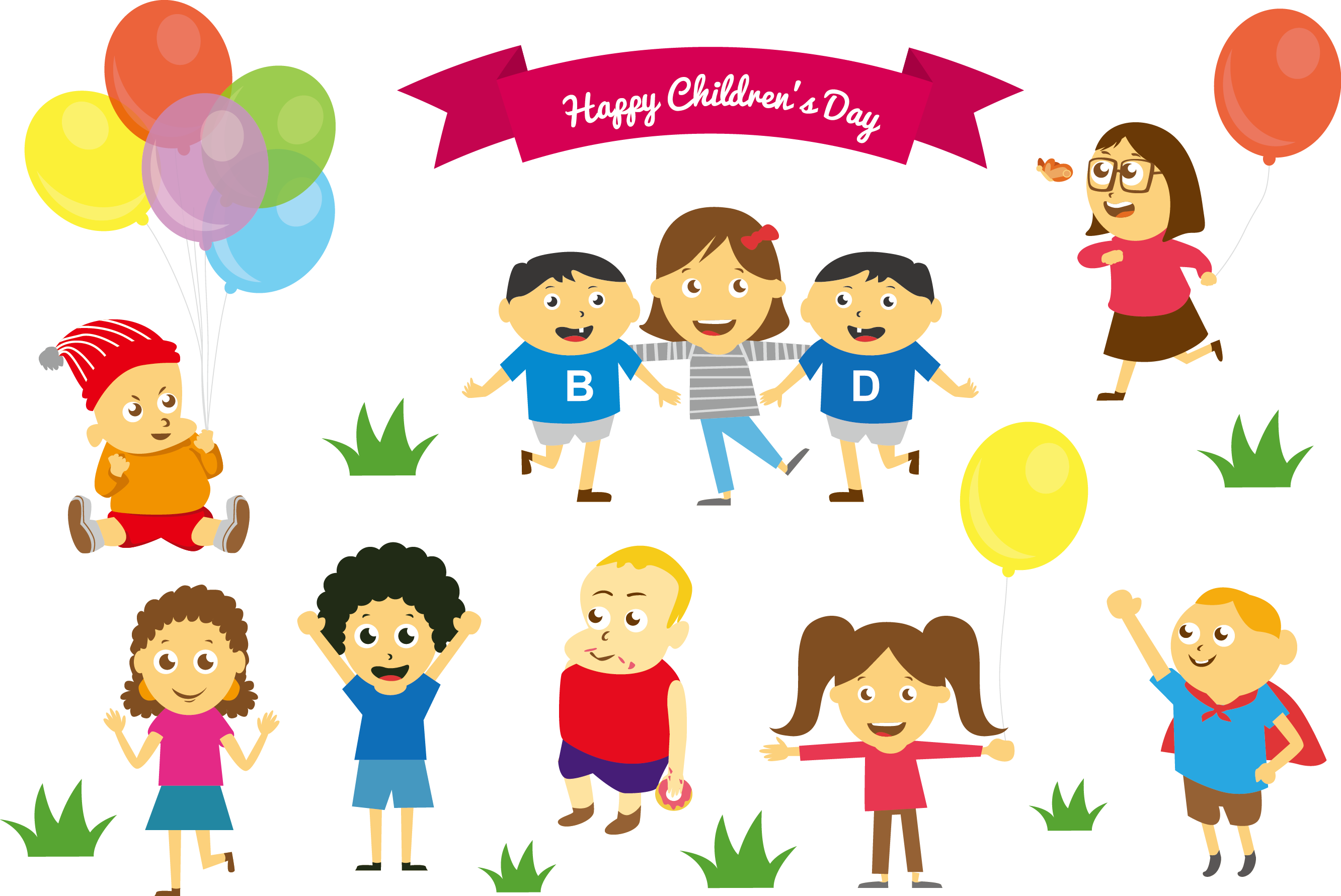 Childrens Drawing Childrens Day Clip Art - Happy Childhood (2665x1781)