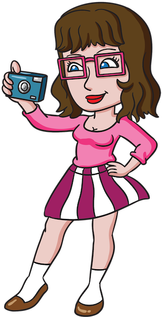 Hipster Girl Stickers - Hipster (316x618)