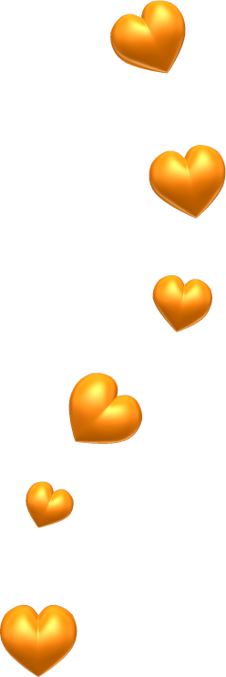 Сердечки - Gold Heart String Clipart (248x743)