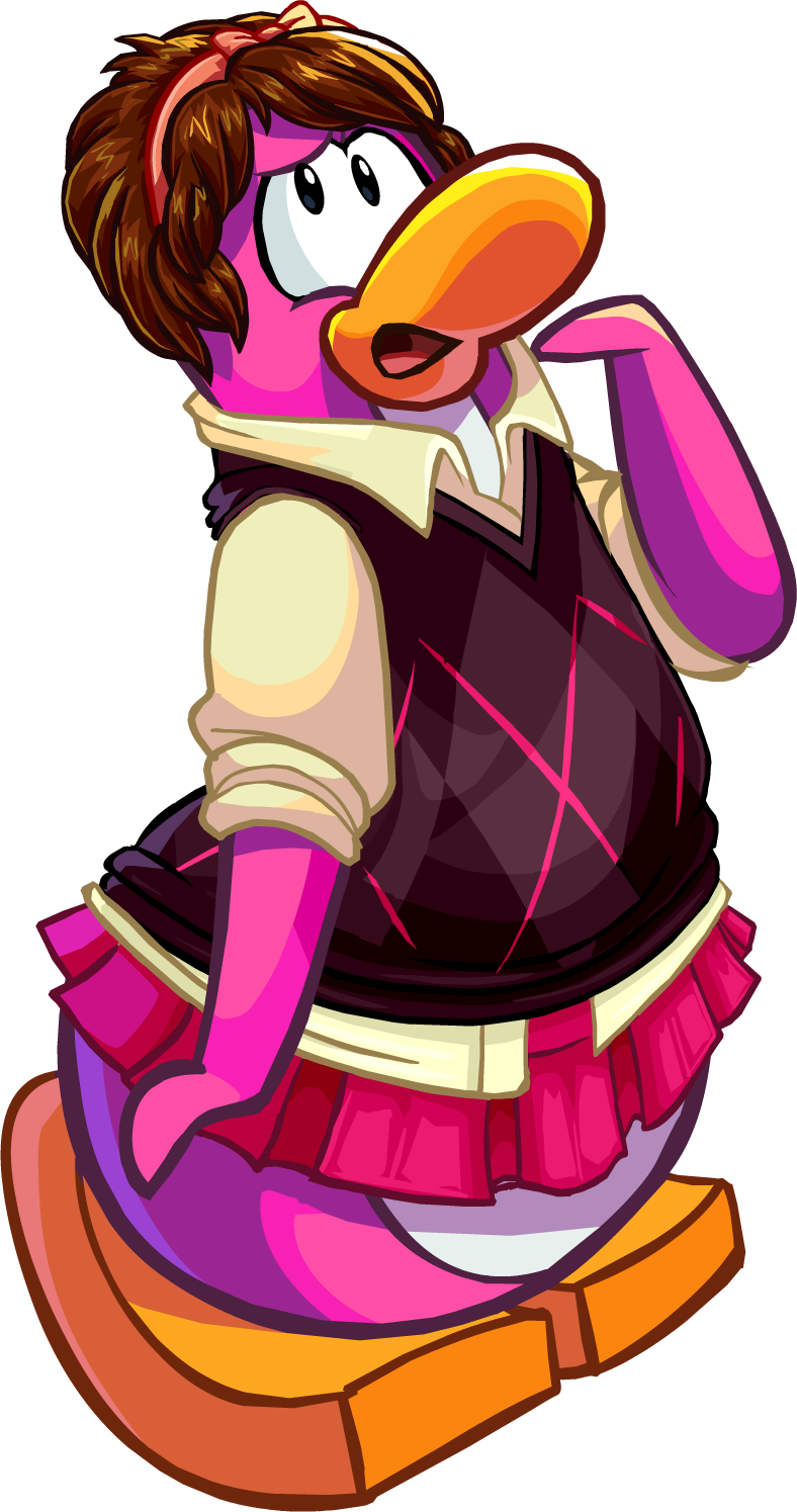 Cpt 465 Girl Penguin - Club Penguin Png Girl (788x1495)