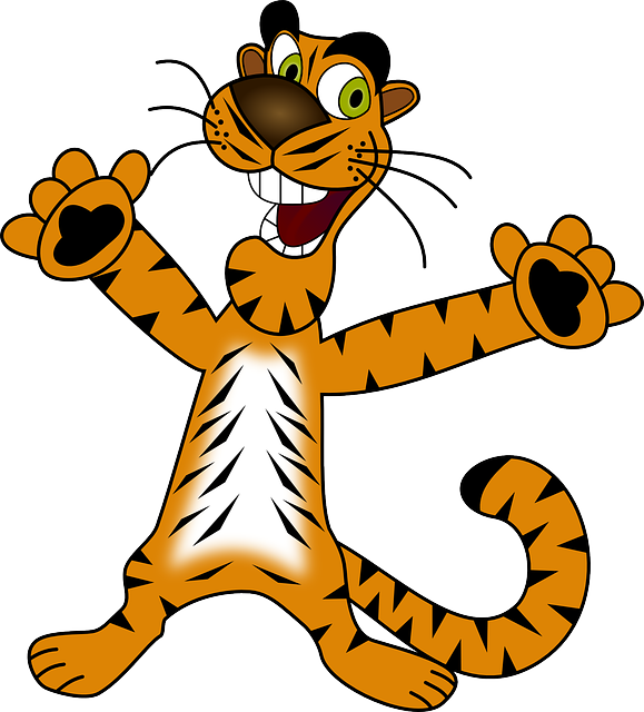I Love You This Much - Happy Tiger Clipart (579x640)