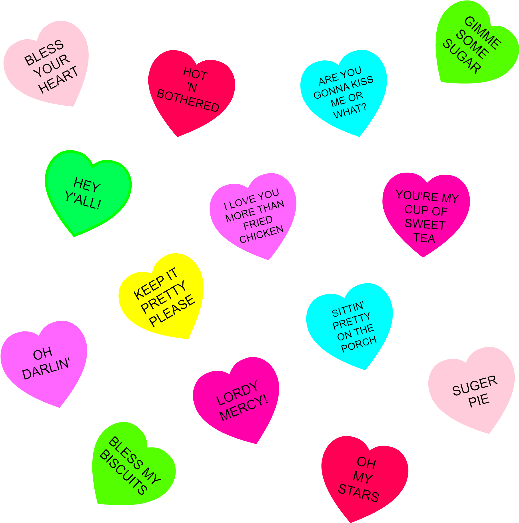 Southern Conversation Hearts Wallpaper - Southern Conversation Hearts Wallpaper (2000x2000)