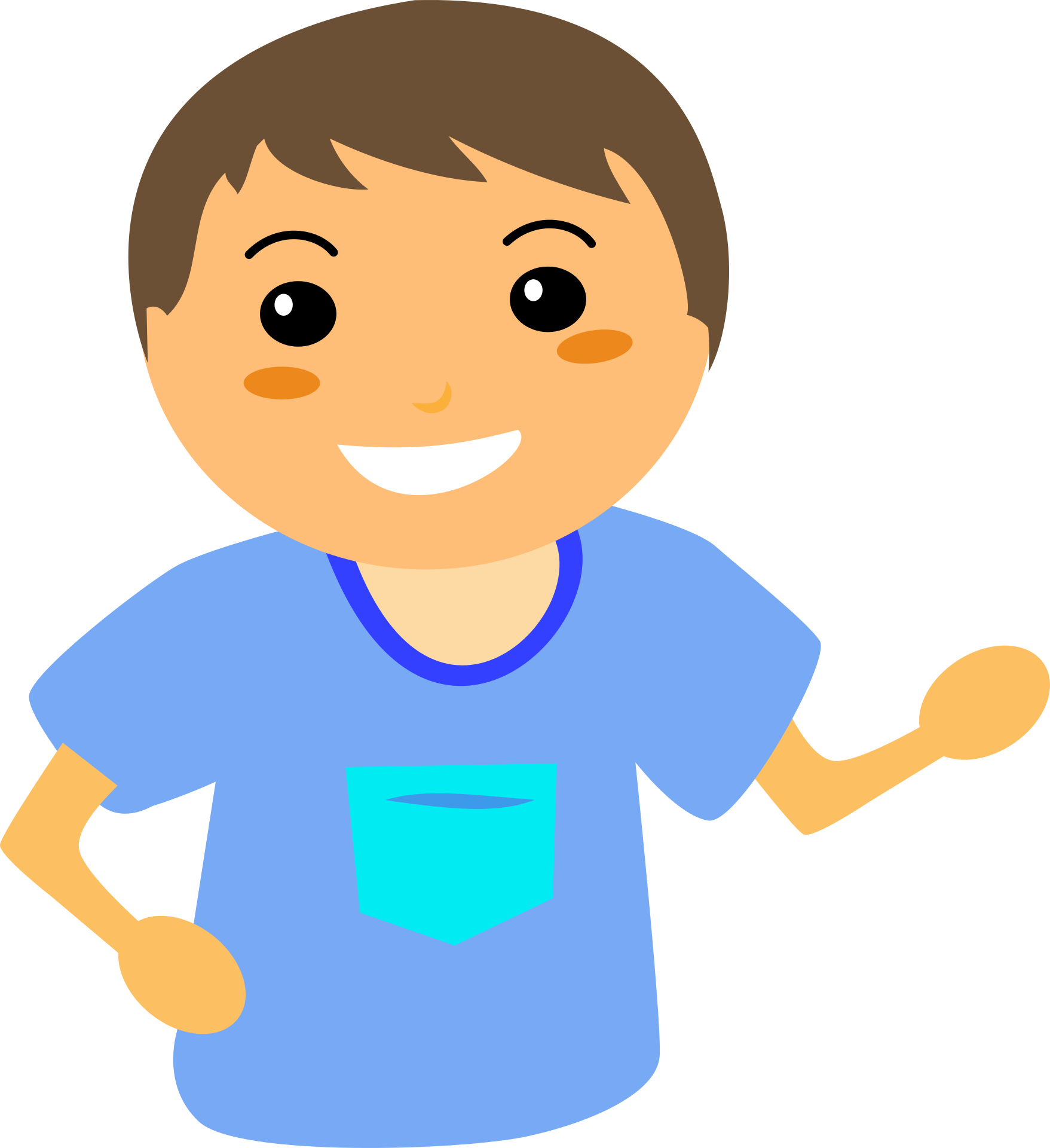 Go To School Clipart - Child Vector Png (1757x1920)
