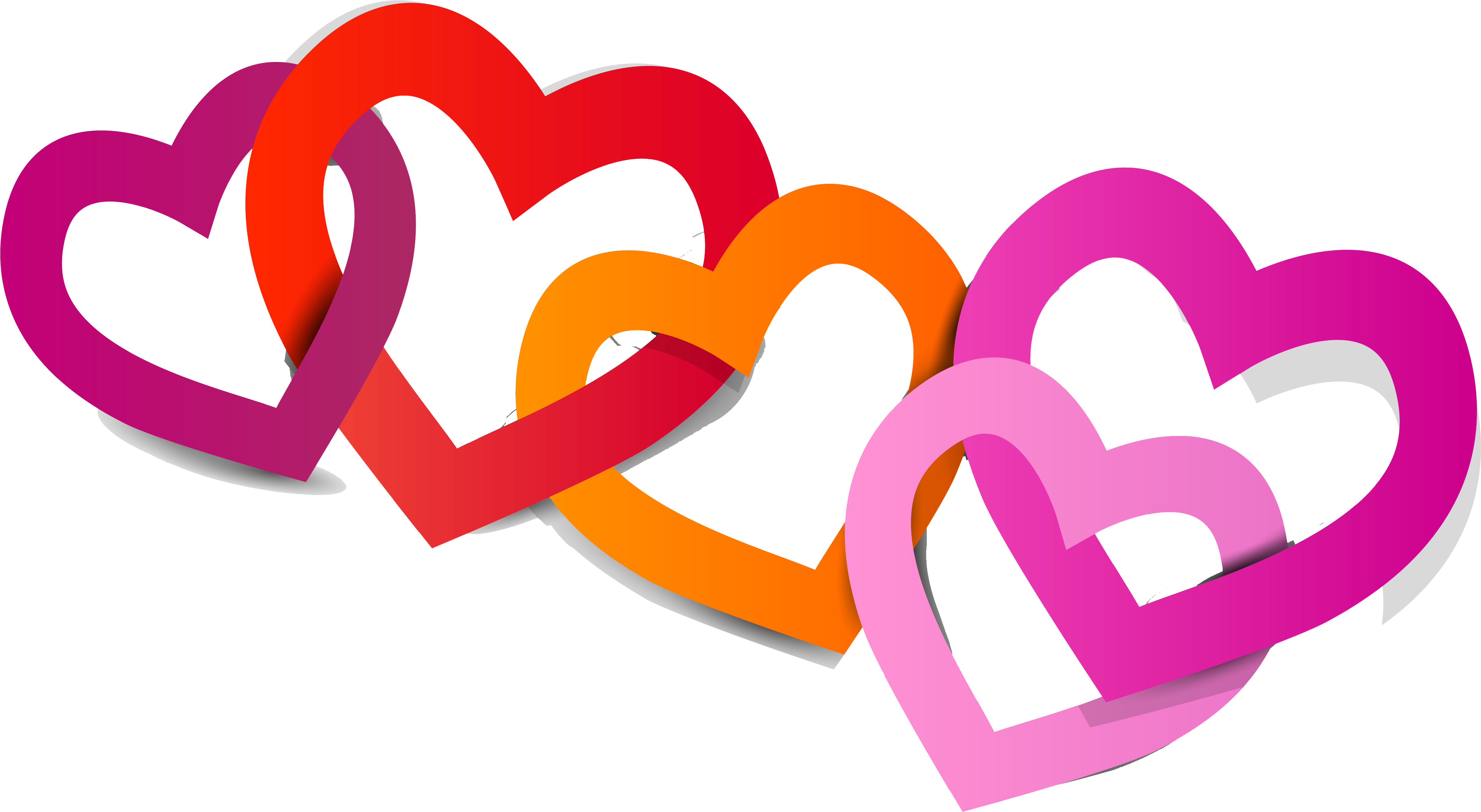 Find This Pin And More On Clipart Transparent - Love Chain Hearths Shower Curtain (5000x2755)