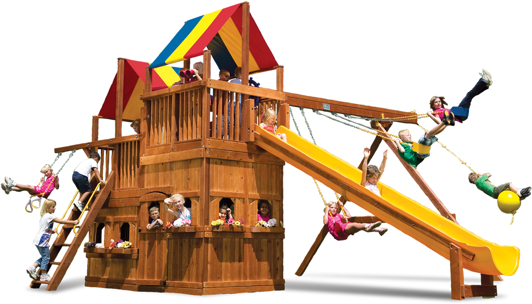 King Kong Clubhouse Pkg Ii Lower Playhouse - Backyard Playworld (1100x732)
