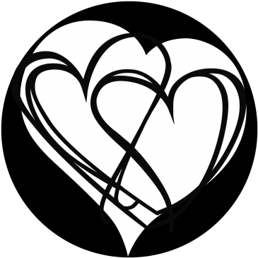 Inverted Intertwined Hearts Gobo - Heart (400x400)