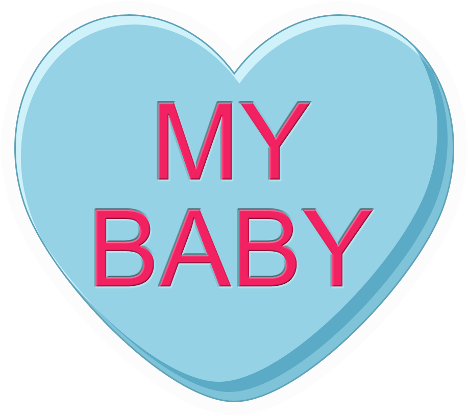 Conversation Hearts - Blank Babysitting Flyer Template (929x844)