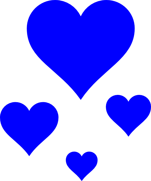 Blue Love Hearts Transparent (498x597)