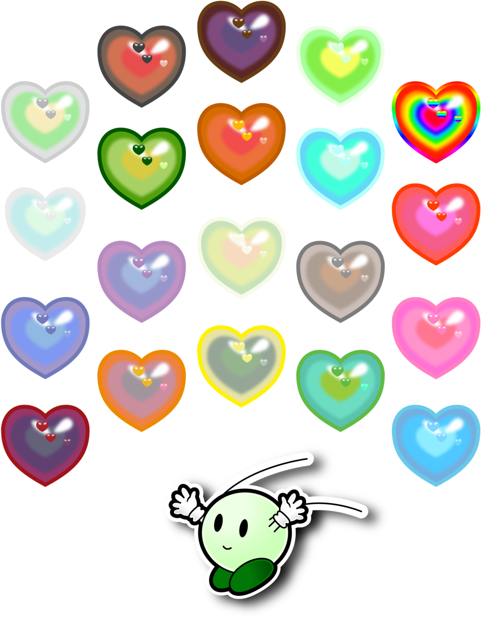 Chopper And The Pure Hearts By Mechanicaloven - Super Paper Mario Pure Heart (1024x1295)