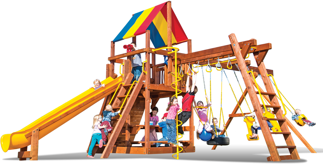 Rainbow Turbo Clubhouse Pkg Iii Fully-equipped To The - Backyard Playworld (1100x732)