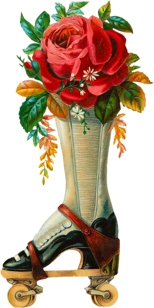 Free Victorian Boot Skate Clipart - Roller Skate Steam Punk (514x1024)