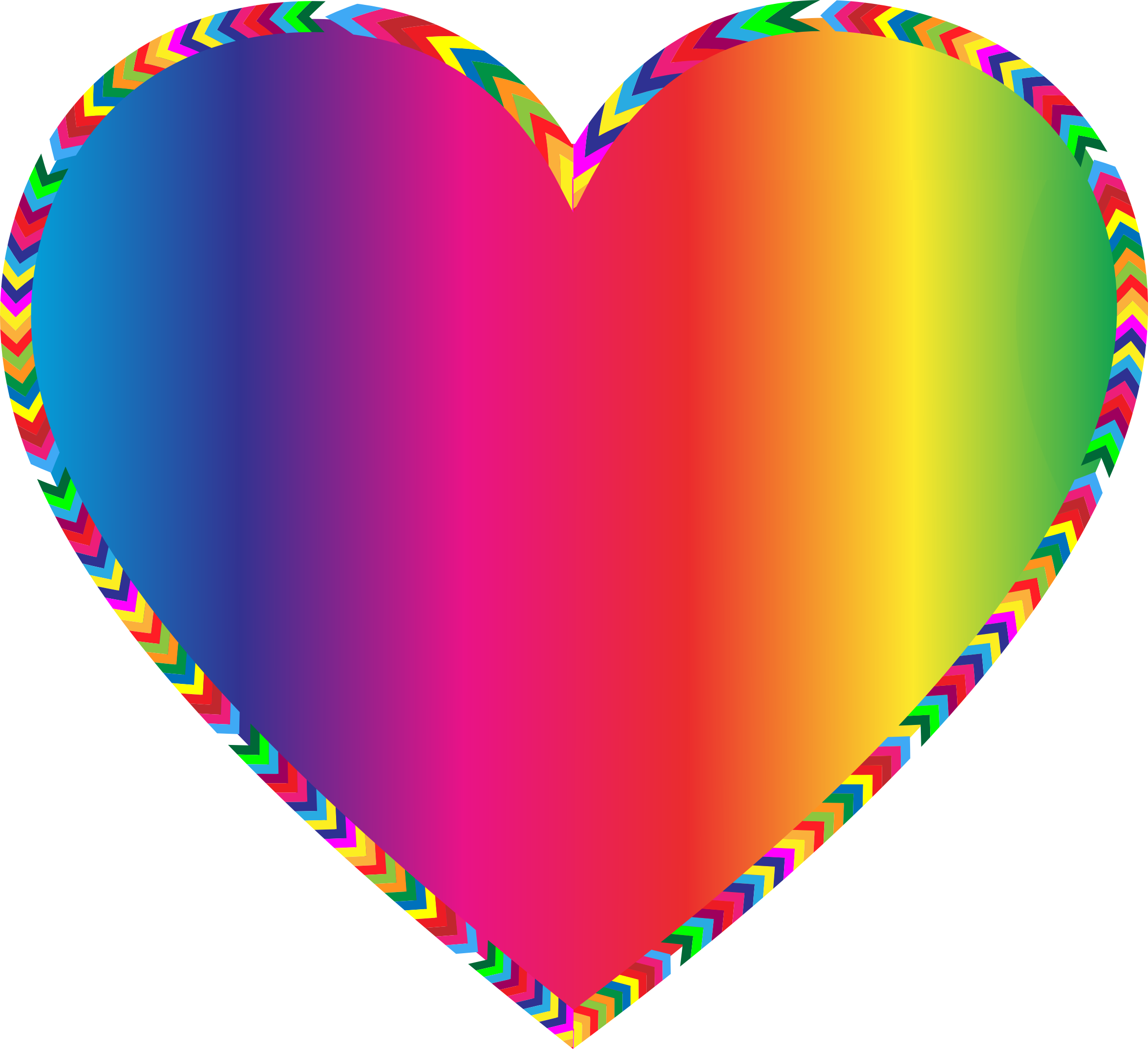 Heart Color Clip Art - Heart Color Clip Art (2350x2146)