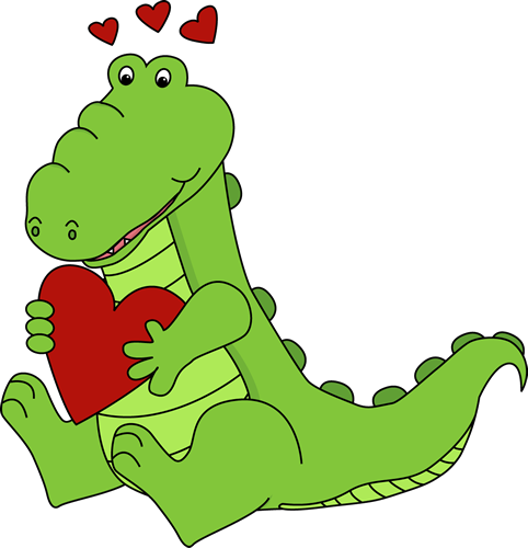 Alligator Valentine's Day Love - Kindergarten Lunch Notes (482x500)