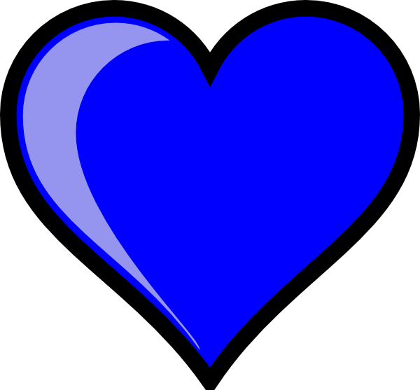 Free Blue Love Cliparts, Download Free Clip Art, Free - Blue Heart Shape (600x557)