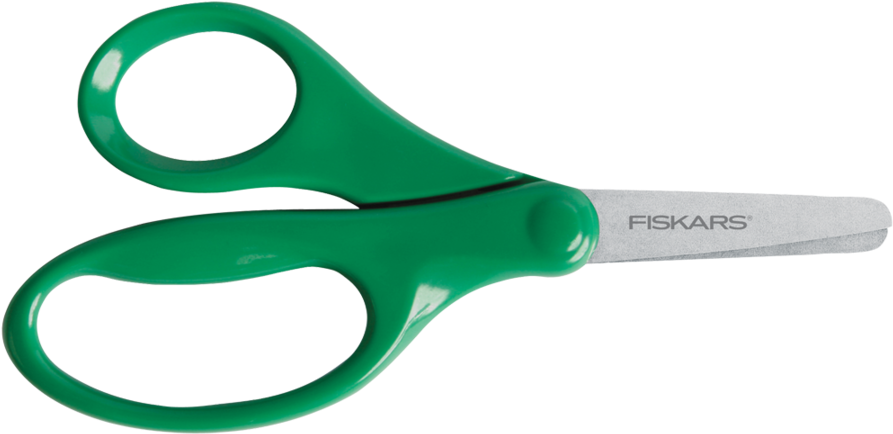 5in Blunt Kids Scissors - Green Scissors Png (900x441)