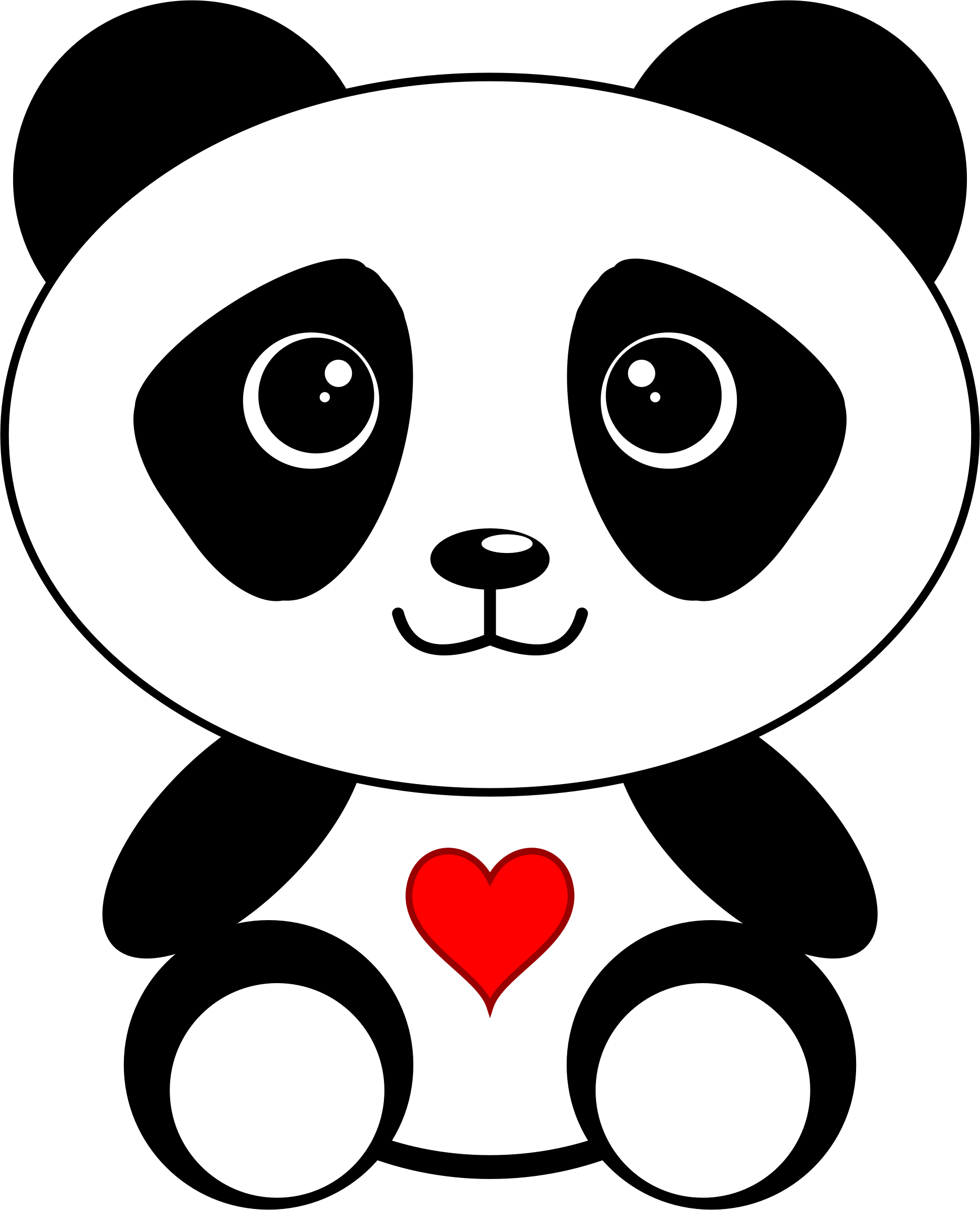 Big Image - Cute Coloring Pages Of Pandas (1866x2304)