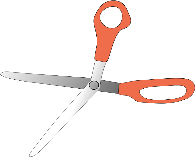 Free Vector Scissors Wide Open Clip Art - Objetos Que Atraen La Buena Suerte (936x750)