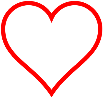 Heart Love Valentine I Love You Romantic R - Hollow Heart Png (359x340)