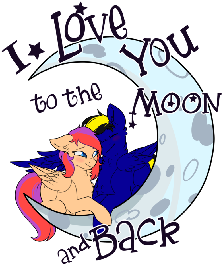 [comm] I Love You To The Moon And Back By Furi9n - Cartoon (819x975)