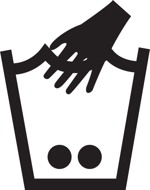 Wash Hands Symbol Hand Laundry Washing Free Vector - Hand Wash Cold Symbol (571x720)
