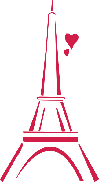 Pink Eiffel Tower Clip Art (324x596)
