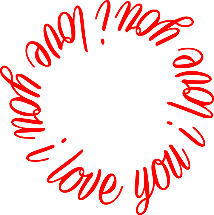 I Love You, Text, Love, Circle, Vector, Clipart - Love You In A Circle (717x720)