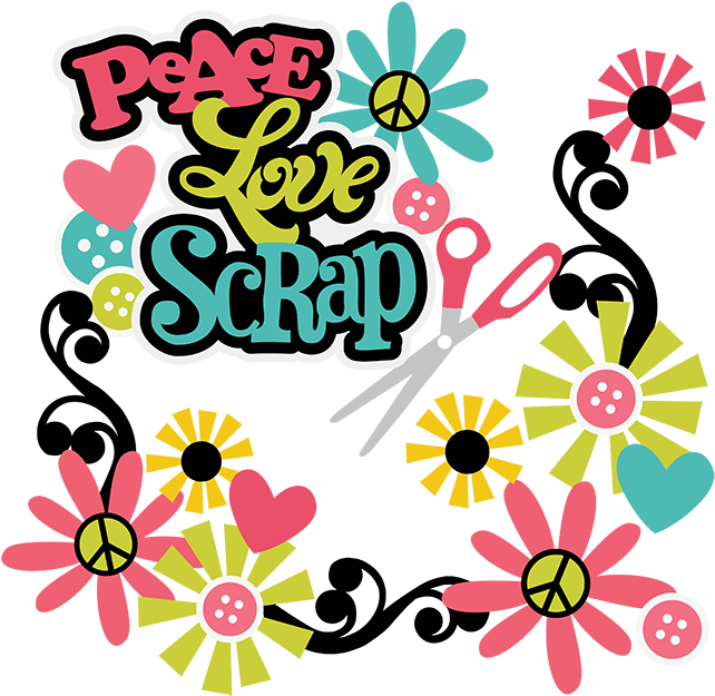Peace Love Scrap Svg Scrapbooking Svg Files Cut Files - Paz (648x648)