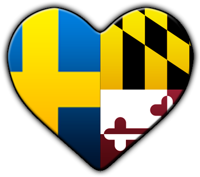 We Love You Guys - Maryland State Flag (500x452)