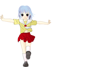 Cartoon Girl Walking - Cute Cartoon Girl Gif (600x449)