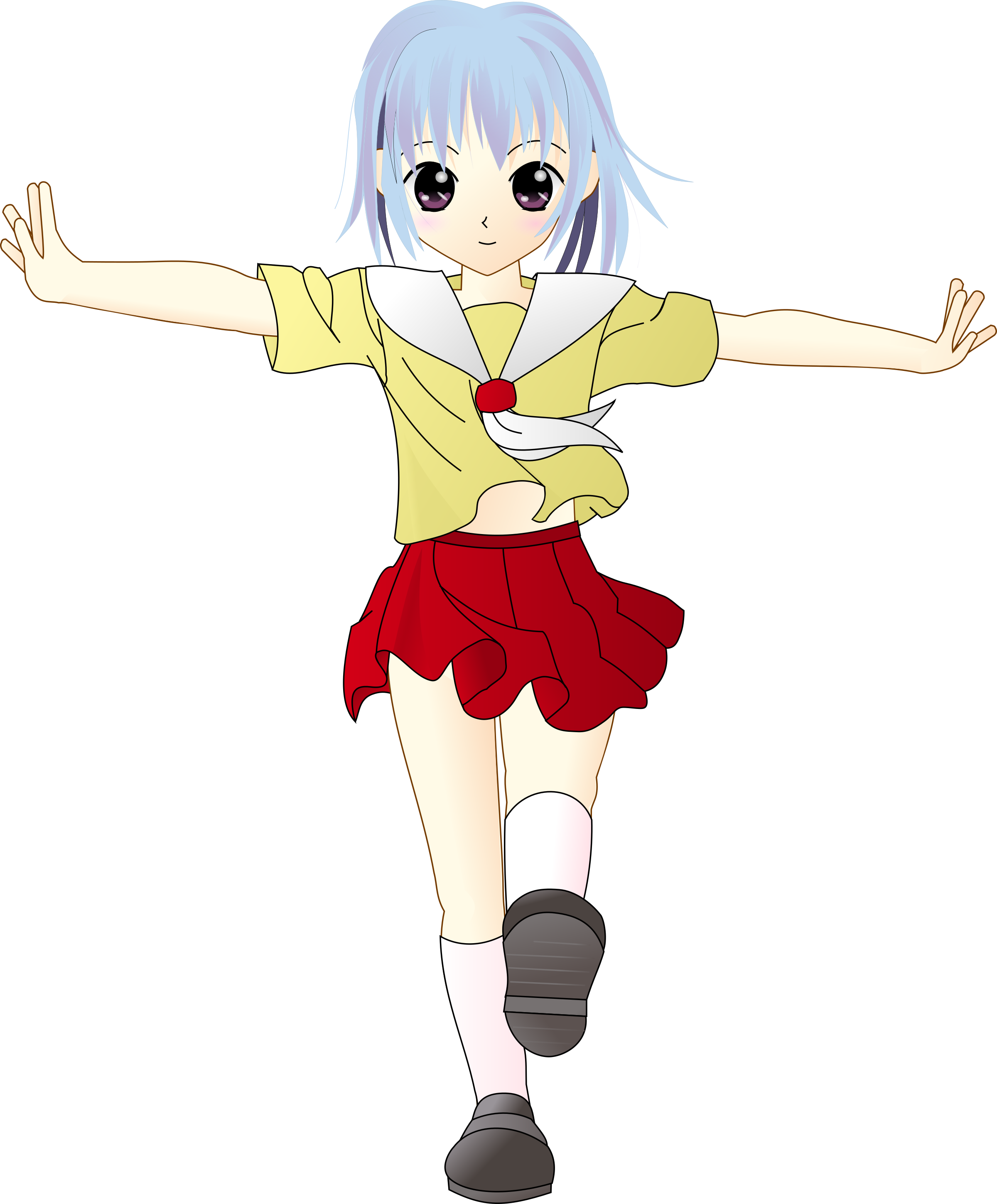 Big Image - Anime Girl Png Gif (2400x2899)