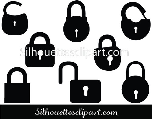 Lock Silhouette Vector Graphics Free Download Free - Vector Graphics (500x400)