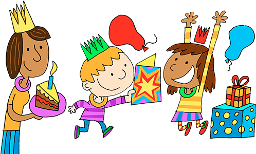 Have Fun With Your Child Creating Your Own Party Decorations - Enjoy The Party Cartoon (532x342)