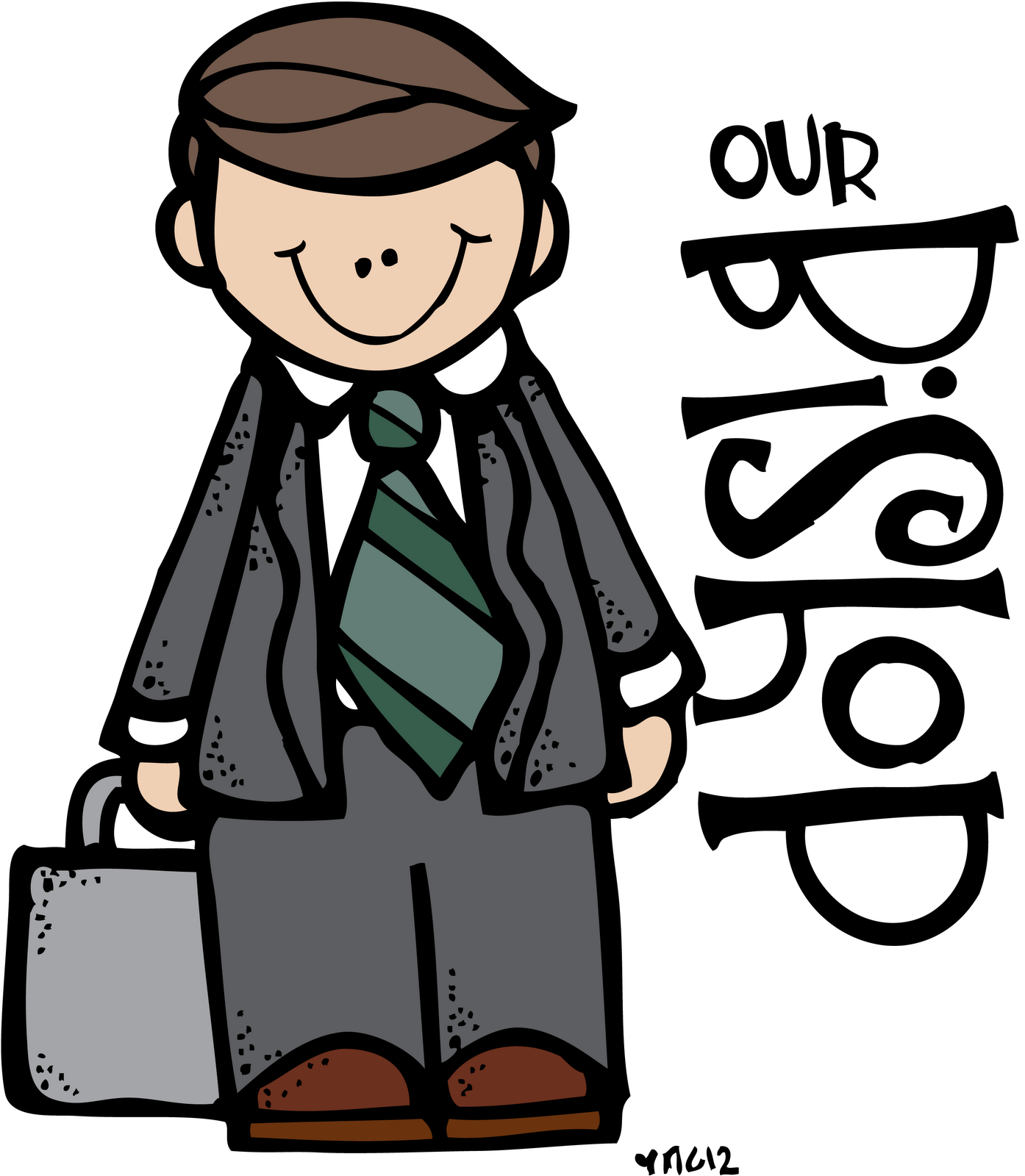 Melonheadz Lds Illustrating - Lds Bishop Clipart (1394x1600)