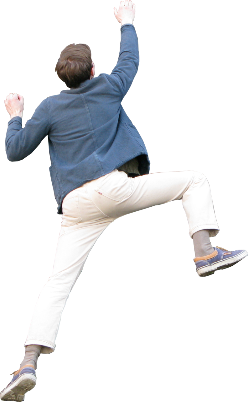 Girl Walking Away Clip Art Download - People Climbing Wall Png (792x1280)